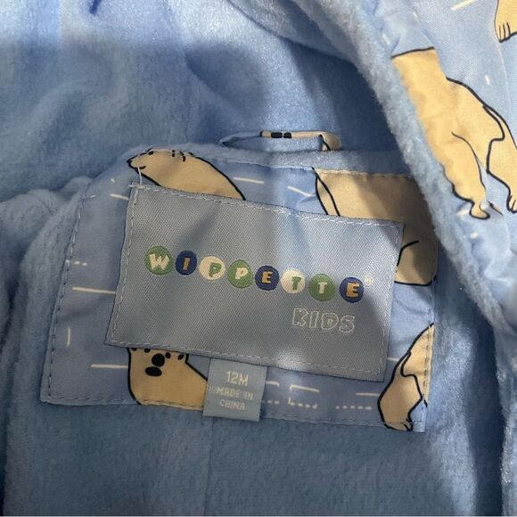 Polar Bears Baby Snowsuit Fleece Size 12M - Picture 2 of 4